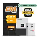 Gerador de Energia Solar Hibrido Luxpower Sem Estrutura SGF 7,44KWP ERA 620W LXP-LB-BR 5KW AC 220V MONO DC48V BAT. LITIO 5,12kWh