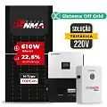 Gerador de Energia Solar Off Grid Interativo Luxpower Sem Estrutura SGF 19,52KWP RONMA 610W SNA-BR 5KW AC TRIF. 220V DC48V BAT. LITIO 15,36kWh