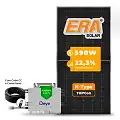 Gerador de Energia Solar Microinversor DEYE Telhado Metálico Mini Trilho SGF 2,36KWP ERA N-TYPE MONO 590W SUN 2.25KW 4MPPT MONO 220V