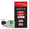 Gerador de Energia Solar Microinversor DEYE Telhado Fibro Parafuso Madeira SGF 2,44KWP SUNOVA N-TYPE MONO 610W SUN 2.25KW 4MPPT MONO 220V COM CABO 