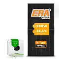 Gerador de Energia Solar On Grid Growatt Telhado Ondulado SGF 3,54KWP ERA N-TYPE MONO 590W MIC X2 3KW 1MPPT MONO 220V