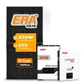 Gerador de Energia Solar Off Grid Interativo Must Telhado Fibro Parafuso Madeira SGF 7,44KWP ERA 620W PV29 HP 5KW AC220V DC48V BAT. LITIO 5.12KWH 100A