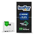 Gerador de Energia Solar On Grid Sungrow Telhado Fibro Parafuso Metal SGF 3,30KWP BALFAR FINAME 550W SG RS-L 3KW 1MPPT MONO 220V