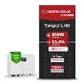 Gerador de Energia Solar On Grid Sungrow Telhado Fibro Parafuso Madeira SGF 3,05KWP SUNOVA N-TYPE MONO 610W SG RS-L 3KW 1MPPT MONO 220V