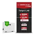 Gerador de Energia Solar On Grid Sungrow Solo Mesa 8 Painéis SGF 10,98KWP SUNOVA N-TYPE MONO 610W SG RS-L 8KW 2MPPT MONO 220V