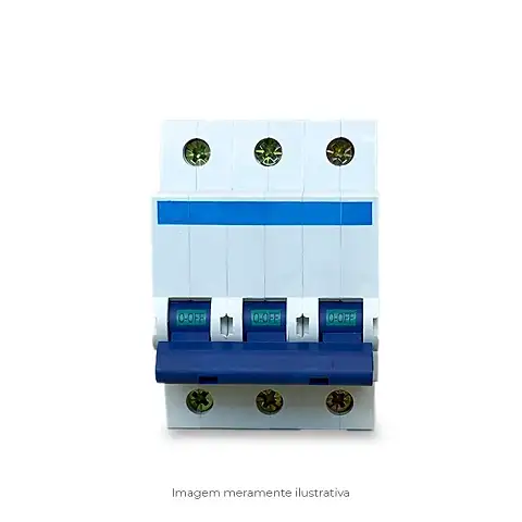 Energia Disjuntor DISJUNTOR SCHNEIDER TRIPOLAR 10A, CURVA C, 3kA (380V), DIN