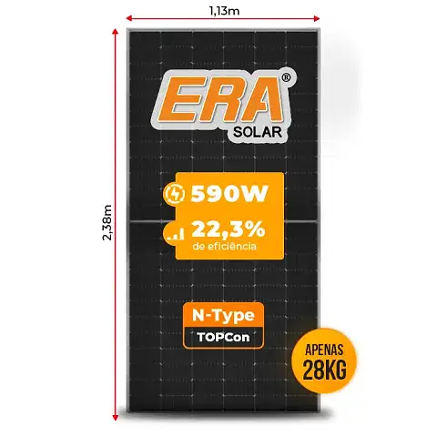 Foto 4 - Gerador de Energia Solar On Grid Sungrow Sem Estrutura SGF 4,13KWP ERA N-TYPE MONO 590W SG RS-L 3KW 1MPPT MONO 220V