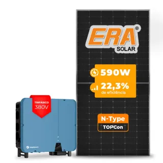 Gerador de Energia Solar On Grid Solplanet Solo Mesa 8 Painéis SGF 51,92KWP ERA N-TYPE MONO 590W ASW 50KW 5MPPT TRIF 380V