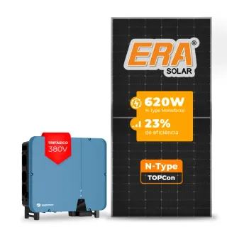 Gerador de Energia Solar On Grid Solplanet Sem Estrutura SGF 54,56KWP ERA N-TYPE MONO 620W ASW 50KW 5MPPT TRIF 380V