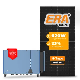 Gerador de Energia Solar On Grid Solplanet Sem Estrutura SGF 81,84KWP ERA N-TYPE MONO 620W ASW 75KW 8MPPT TRIF 380V