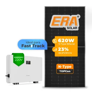 Gerador de Energia Solar On Grid Sungrow Sem Estrutura SGF 6,20KWP ERA N-TYPE MONO 620W SG RS-L 7.5KW 2MPPT FAST TRACK MONO 220V