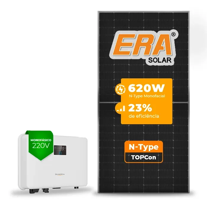 Gerador de Energia Solar On Grid Sungrow Sem Estrutura SGF 4,96KWP ERA N-TYPE MONO 620W SG RS-L 3KW 1MPPT MONO 220V
